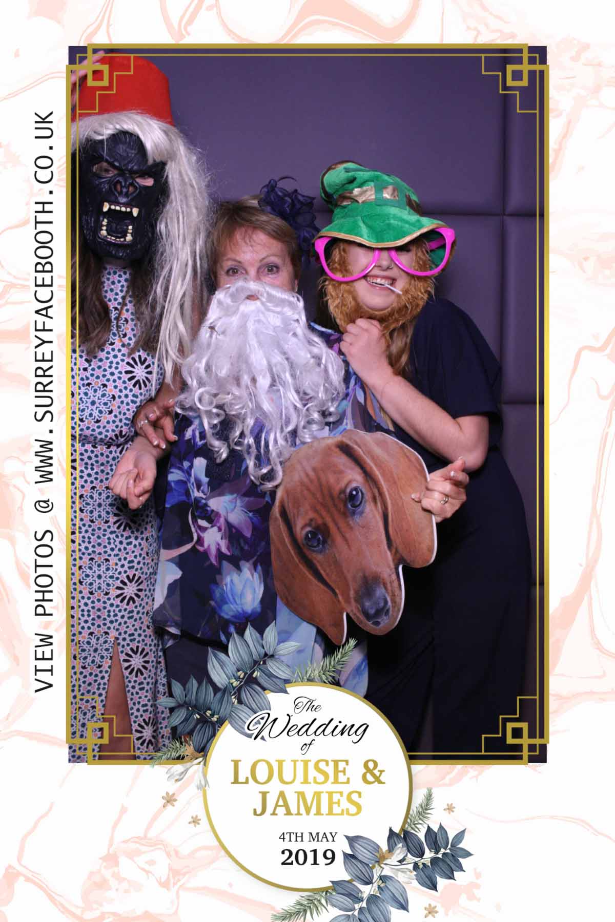 Louise & James' Wedding | View more photos from the event at galleries.surreyfacebooth.co.uk/u/Surrey-FaceBooth/Louise-James-Wedding